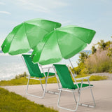 Folding Beach Chair with Umbrella Adults, Lightweight Porable Camping Chair with 265lbs Capacity 73128720