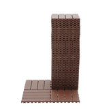 Plastic Interlocking Deck Tiles,44 Pack Patio Deck Tiles,12"x12" Square Waterproof Outdoor All W206P151697