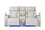 ZUN Fortuner Modern Style Upholstery Recliner Loveseat Made with Wood & Massage Function Included-Beige B009P287719