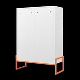 Modern minimalist double door shoe with adjustable mesh doors and high foot hollow storage W1247P257581