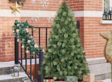 7FT PreLit Artificial Christmas Tree, 1355 Tips PEBlossomTipped Pine Needle & PVC Tree, 500L Warm T3637P598706
