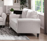 Modern Transitional Sand Hued Textured Fabric Upholstered 1pc Loveseat Attached Cushion Living Room B01156549