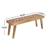 Mango Wood Bench,Natural N768P230679N