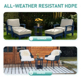 2-Tier Side Table, HDPE Adirondack Table Patio Side Table, Weather Resistant End Table Small 29060460