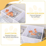 ZUN Dog Whelping Box/Dog house/Pet Playpen 46510087