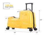 22 Inch Ride-on Suitcase for Kids & Teens, Toddler Travel Luggage with Seat, Spinner Wheels, Safety 29854927