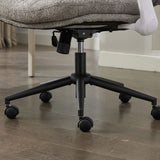Cross Legged Chair with Flip-up Armrests, Cross Legged Office with Wheels, Comfy Swivel 90992732