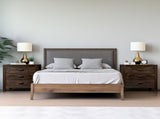 Wood Nightstand End Side Table with 3 Drawer for Living Room, Bedroom 02743456