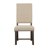 Beige and Smokey Black Upholestered Side Chair B062P153669