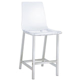 Clear and Chrome Counter Height Stools B062P153519