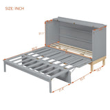 Queen Size Murphy Bed, Gray N708P243886E