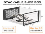 Stackable Shoe Storage Boxes 12 Pack, Clear Plastic Sneaker Containers, Versatile Storage Bins for 17017328