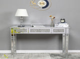 FCH Silver MDF Mirror Surface Broken Glass Three Pumping Computer Desk 43240235