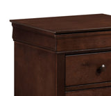 Louis Philippe Style 1pc Nightstand of Drawers Brown Cherry Finish Okume Veneer Bedroom Furniture B01153390