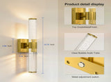 2 Sets LED Bathroom Vanity Lights Bathroom Light Fixtures Over Mirror,3000K Natural Warm Light, W3775P466580