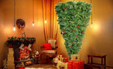 ZUN GO 7.5 FT Upside Down Christmas Tree with Berries and Santa's Legs, PVC Pine Needles, PX283443AAA