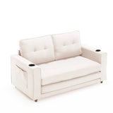 3-in-1 Upholstered Futon Sofa Convertible Sofa bed,Foldable Tufted Loveseat with W2325P195865