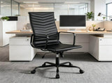 Ergonomic PU Leather High Back Office, 4" Height Adjustable & 90&deg-110&deg Rocking Executive Desk 59251491