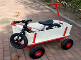 Wooden carriage four-wheel design, Load-bearing capacity 260LBS,Children's outdoor stroller, W227P379504