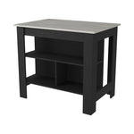 ZUN Brooklyn Kitchen Island, Three Concealed Shelves B128P148877