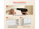 Bathroom Wall Cabinet with 2 Doors and Adjustable Shelf, Wall-Mounted Storage Organizer for 28412213