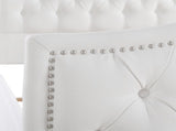 Marcella Upholstered Shelter Headboard Bed Set, Queen, Bright White Polyester B2719P238220