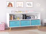 Kids bookcase with Collapsible Fabric Drawers, Children's Book Display, Toy Storage Cabinet 15986416