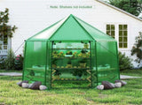 78"x68"x75" Walk-In Mini Greenhouse, Easy Assembly Plant Protection Tent for Year-Round Gardening 65115730