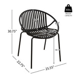 Patio Dining Chairs Stackable Chairs with Breathable Design Modern Simple Art Style ,Metal N768P192555K