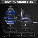 ZUN Gaming Computer Chair with Wheels, Adjustable Height Pu Leather Gamer Chair Office Desk 00390167