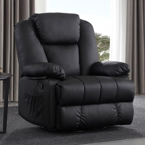 ZUN Manual Recliner Chair, 360 Degree Swivel Rocker Glider Rocking Chair, Living Room Chairs, T2694P178746