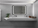 32*32inch Bathroom Led Classy Vanity Mirror with focused backplane,Black aluminum alloy frame,High W1992P210906
