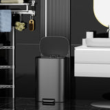 13 Gallon 50L Kitchen Foot Pedal Operated Soft Close Trash Can - Stainless Steel Ellipse Bustbin - S W1550106530