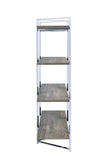 Natural and Chrome 4-Shelf Bookshelf B062P209196