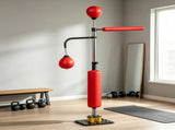Red Speed Punching Bag 4.6'-6.7' Reflex Bag Boxing Training Equipment Adjustable Height Boxing Bag 96049303