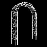 Metal Garden W74.4'' x H98.4'' Garden Arbor Trellis Climbing Plants Support Rose Outdoor W1586P268771