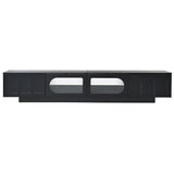 ZUN ON-TREND TV Stand with Fluted tempered Glass Doors for TVs Up to 95'', Functional Media Console with WF531672AAB