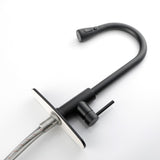 Black Kitchen Faucet, Kitchen Faucets with Pull Down Sprayer Commercial Stainless Steel Single 43249908