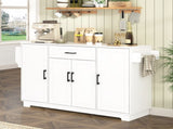 54.3" Sideboard Buffet Cabinet with, 4 Doors & 1 Drawer, Melamine MDF Kitchen N711P437643K