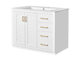 30'' Bathroom Vanity with Ceramic Sink Combo, Solid Wood Frame Bathroom Storage Cabinet, N710P191947K