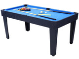 5-in-1 Multi-Game Table - Billiards, Push Hockey, Foosball, Ping Pong, and Basketball black/blue W465P164154
