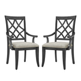 ZUN Wooden Arm Dining Chairs set of 2,Mid Century Retro Chairs Upholstered Chairs Comfor Kitchen Chairs W2582P205389