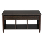 ZUN Lift Top Coffee Table Modern Furniture Hidden Compartment and Lift Tabletop Brown 11672381