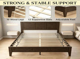 Queen Platform Bed Frame with Headboard Footboard & Storage 32143787