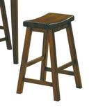 29-inch Bar Height Stools 2pc Set Saddle Seat Solid Wood Cherry Finish Casual Dining Furniture B01151979