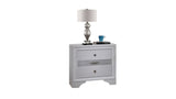Traditional 2 Drawer Nightstand made with Wood in White 808857902306