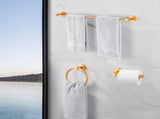 Bathroom Hardware Set, Thicken Space Aluminum 3 PCS Towel bar Set- Brushed Gold 16-27 Inches 65140933