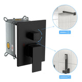 Shower System with Adjustable Slide Bar,12 Inch Wall Mounted Square Shower System with Rough-in W124382388