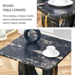 ZUN Modern Minimalist Black Marble-Patterned MDF Square Coffee Table. Add a quiet and cozy atmosphere to W1151P211298