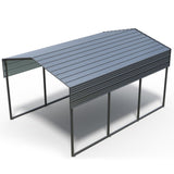 10x15 FT Metal Carport Heavy Duty with Reinforced Frame, Outdoor Garage Multi-Use Canopy Car 00683195